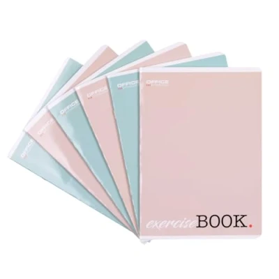 Afbeelding van OFFICER PRODUCTS Schoolschrift/formaat A5, 32/32 vellen, geruit, gemengd, verpakking van 8 stuks, met motieven, gesorteerd, voor jonge mensen en kinderen, rand, witte kaarten, blauw