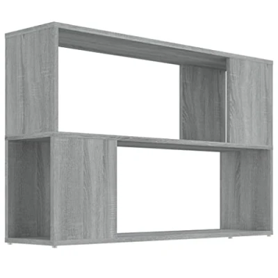 Afbeelding van vidaXL Boekenkast 100x24x63 cm bewerkt hout grijs sonoma eikenkleurig, boekenschap, kantoorkast, opbergkast, boekenstandaard, kast, boekenschappen
