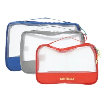 Afbeelding van Tatonka Mesh Bag Set (3 stuks) verpakkingskubussen, bestaande uit lichte netvakken in verschillende maten en kleuren voor het overzichtelijk verpakken van de bagage koffer of reisrugzak