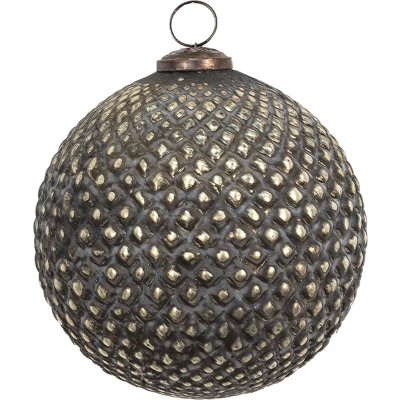 Afbeelding van Clayre &amp; Eef Kerstbal Ø 14 cm Bruin Glas Kerstdecoratie