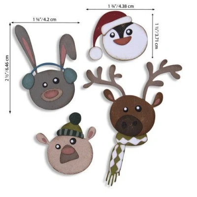 Afbeelding van Sizzix Thinlits Die Set Winter Critters 9PK 664752 Tim Holtz (07 20)