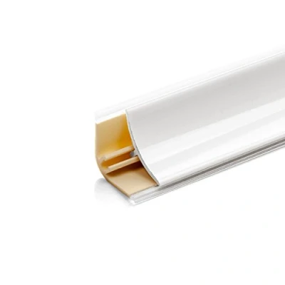 Afbeelding van DQ PP 1,5 m afdekprofiel, wit glanzend, 13 x mm, pvc, keukenstrip voor het werkblad, afdekprofiel in de keuken, wandafsluitprofiel, tafelbladprofiel