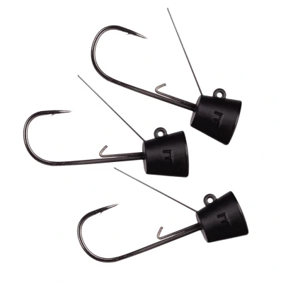 Afbeelding van Reins NR Jig Head Guard Size 1/0 3,5gr Matt Black (3pcs) Loodkop