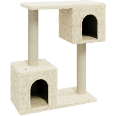 Afbeelding van vidaXL Kattenkrabpaal met sisal krabpalen 60 cm crèmekleurig