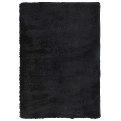 Afbeelding van vidaXL hoogpolig vloerkleed 200x290 cm polyester zwart