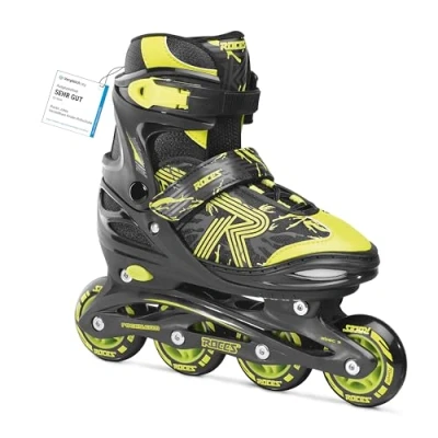Afbeelding van Inline skates Jokey 3.0 softboot 82A zwart/geel maat 26 29