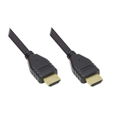 Afbeelding van Good Connections High speed HDMI 2.0b kabel met Ethernet 4K UHD @60Hz 18 Gbps Premium ideaal voor gaming en multimedia Kopergeleider Vergulde stekkers, 3 voudige afscherming ZWART 2 m