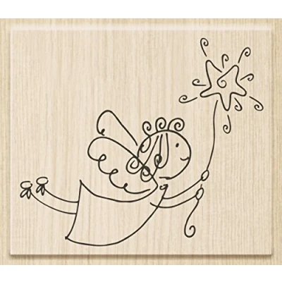 Afbeelding van Knorr prandell 211801412 stempel van hout (Kerstmis) motiefgrootte 7 x 6 cm, motief: Vrolijk boodschap
