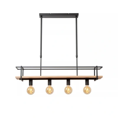 Afbeelding van Lucide MILONGA Hanglamp 4xE27 Zwart