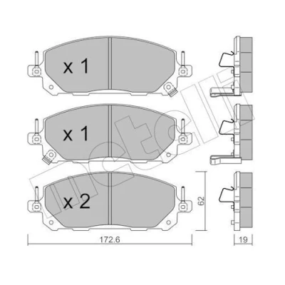 Afbeelding van Remblokkenset, schijfrem METELLI 22 1398 0