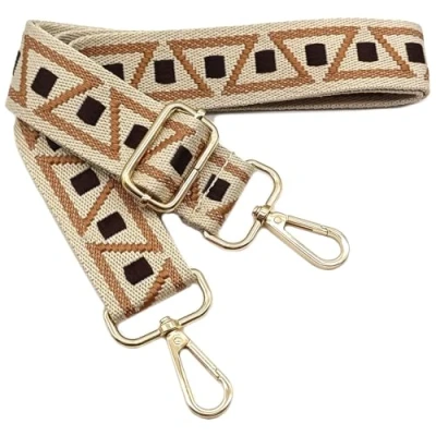 Afbeelding van Gekleurde schouderriem voor dames, brede tasriem, bruin, koffie, verstelbare met gouden karabijnhaak, duurzaam crossbody tas, handtas, doe het zelf schouderaccessoires meisjes,