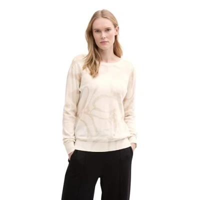 Afbeelding van TOM Tailor MIT Muster Trui, Dames, Maat: 3XL, Inside printed flower design