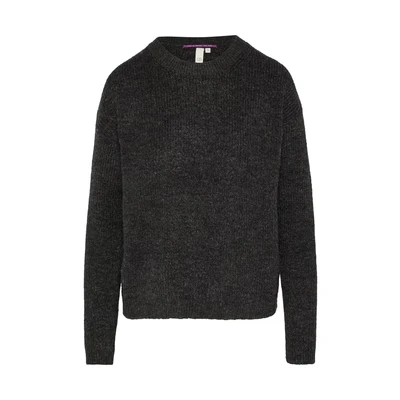 Afbeelding van QS Trui, Dames, Maat: Medium, Dunkelgrau