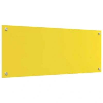 Afbeelding van vidaXL Keukenachterwand Geel Geharde glas 100 x 40 0.6 cm Stevig
