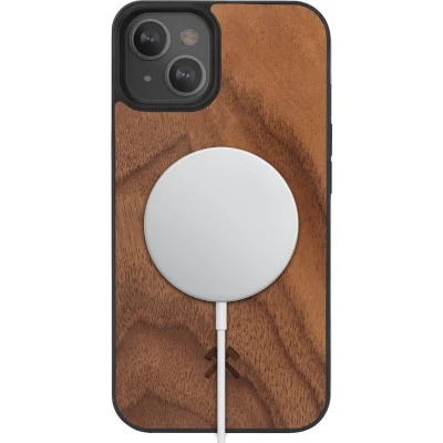 Afbeelding van Apple iPhone 14 MagSafe Hoesje Hout Woodcessories Hardcase/Backcover Bruin Telefoonhoesje Shockproof/Valbescherming