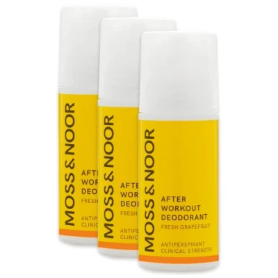 Afbeelding van Moss &amp; Noor After Workout Deodorant (Frisse Pompelmoes, 3 pak (3 x 60 ml))
