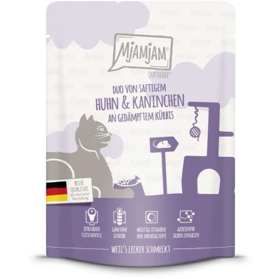 Afbeelding van MjAMjAM Squeeze 6 x 300 g of 24 Kip &amp; Konijn (6 g)