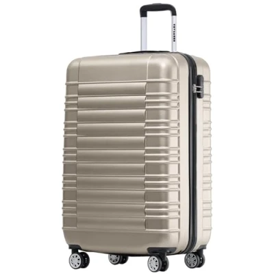 Afbeelding van TRVLMORE Handbagage Koffer Reiskoffer 38L Cijferslot Lichtgewicht Trolley 54x36x20cm Champagne
