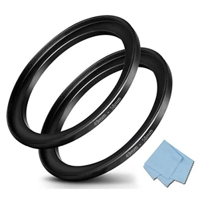 Afbeelding van 49 mm 58 opstapring (49 lens tot filter), KOMET cameralensfilter step up ringlensconverter accessoires (2 stuks)