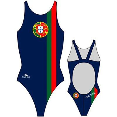 Afbeelding van Turbo Portugal Pro Resist Zwempak Blauw L Vrouw