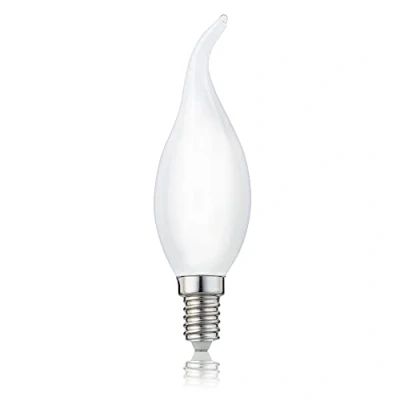 Afbeelding van hellum LED gloeilamp E14, kaarsvorm, kaarswindstoot E14 warm wit, 250 lm, lamp 2,5 W komt overeen met 25 watt, 2700 Kelvin wit mat 207408