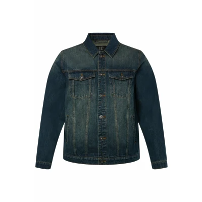 Afbeelding van JP1880 AVEC Poches Poitrine ET Patte DE Boutonnage Spijkerjas, Heren, Maat: Large, Jean bleu foncé