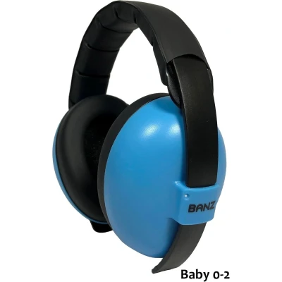 Afbeelding van Baby Banz Gehoorbeschermers Speciaal voor Baby&#039;s en Peuters Blauw (3 36mnd)
