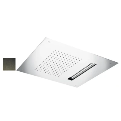 Afbeelding van SB Wire Temptation XL Regendouche inbouw 2 straals PVD Gun Metal 1208955678