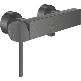 Afbeelding van Grohe plus douchemengkraan wand eengreeps 2 gats met s koppelingen 150mm g1 hard graphite geborsteld 33577al3
