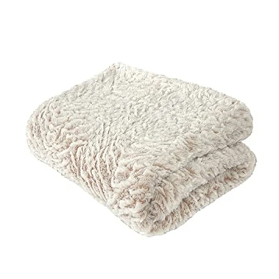 Afbeelding van Sleepdown Luxe Tone Faux Fur Natuurlijke Gooi Over Sofa Super Zachte Warme Gezellige Bed Deken Sprei Met 150 cm x 200