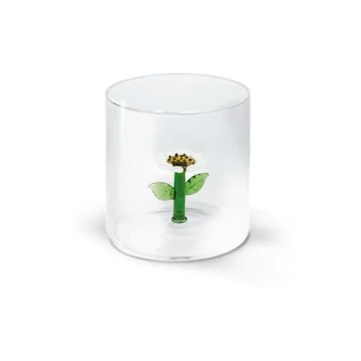 Afbeelding van WD Lifestyle Beker van borosilicaatglas, inhoud 250 ml, madeliefjesdesign.