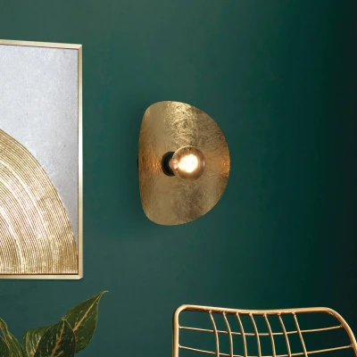 Afbeelding van Stars of Light Zwarte wandlamp Saceda met goud 390394