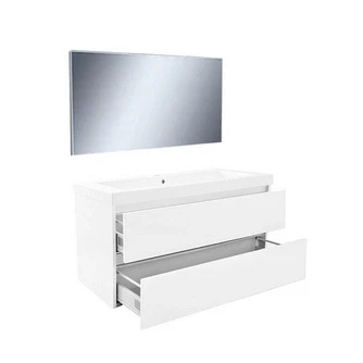 Afbeelding van Wiesbaden Vision meubelset (incl. spiegel) 100 cm wit