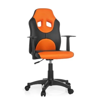 Afbeelding van HJH Office, KID Game AL, kinderbureaustoel, met armleuning Kinderstoel 41x51x100 cm zwart/oranje