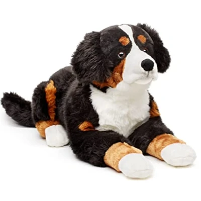 Afbeelding van Uni Toys Berner Mountain Dog, liggend 70 cm (lengte) pluche hond dier, knuffeldier