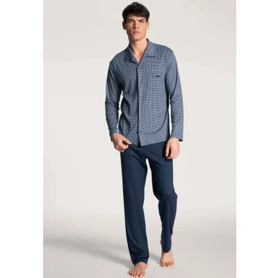 Afbeelding van CALIDA Relax Choice Pyjamaset voor heren, met knoop, Indigo Mood, 50