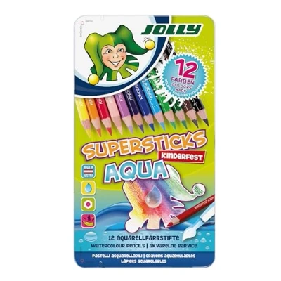 Afbeelding van Jolly Supersticks Aqua Aquarelpotloden 12 stuks
