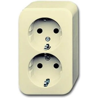 Afbeelding van Busch Jaeger opbouw wandcontactdoos dubbel 202 EAP/11
