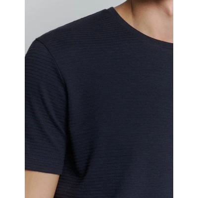 Afbeelding van NO Excess Crewneck Tshirt basic, Heren, Maat: XL, Deep blue