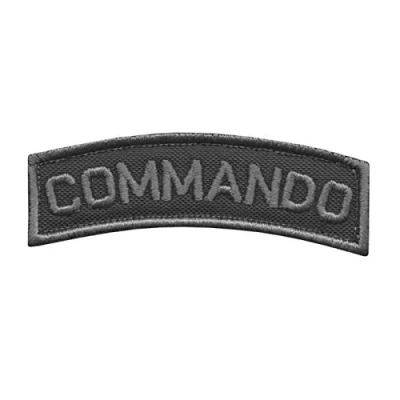 Afbeelding van 2AFTER1 Blackout Commando Shoulder Tab Subdued Army Military Tactical Morale Fastener Patch