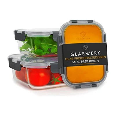 Afbeelding van Jardine vershoudbakjes set van 3 640 1040 1520 ml borosilicaatglas deksel