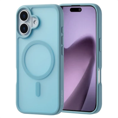 Afbeelding van Apple iPhone 17 MagSafe Hoesje Kunststof imoshion Hardcase/Backcover Lichtblauw Telefoonhoesje