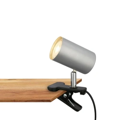 Afbeelding van Briloner Klem Bureaulamp 2766014 Zwenkbaar Knijpbaar Kabelschakelaar Stekkerbediening 16,5 x 6,5 12 cm Mat chroom