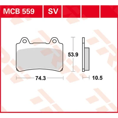 Afbeelding van Remblokkenset, schijfrem LUCAS MCB559SV