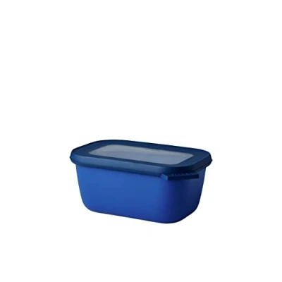 Afbeelding van Mepal Cirqula Multikom Rechthoekig Vershoudbakje &amp; Bewaardoos met Deksel 750 ml Vivid Blue