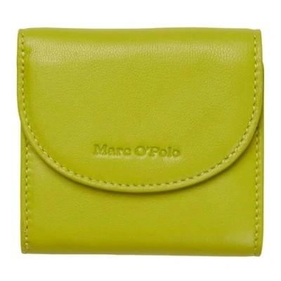 Afbeelding van Marc O&#039;Polo Leren Portemonnee Julle Combi Wallet Lime Green Lichtgroen