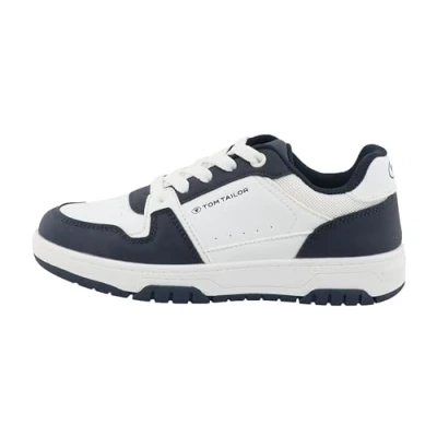 Afbeelding van Tom Tailor Kids Jongens 9570100001 Sneakers, Wit Navy, 35 EU