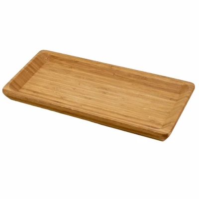 Afbeelding van Bamboe houten tapas serveerplankje 25 x 13 cm rechthoekig Borrelplank/serveerplank/kaasplankjes