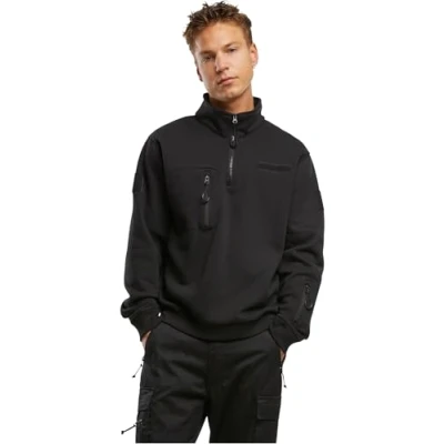 Afbeelding van Brandit Tactical Sweat Troyer met capuchon, zwart, afmeting L voor man