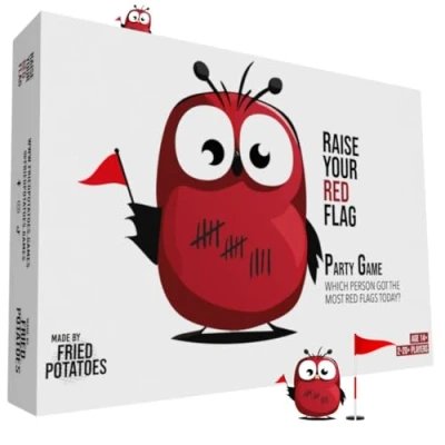 Afbeelding van Raise Your Red Flag: Originele Editie Party Game &amp; Ultieme IJsbreker Ontdek Wie De Meeste Flags Heeft Engelstalig Kerstcadeau